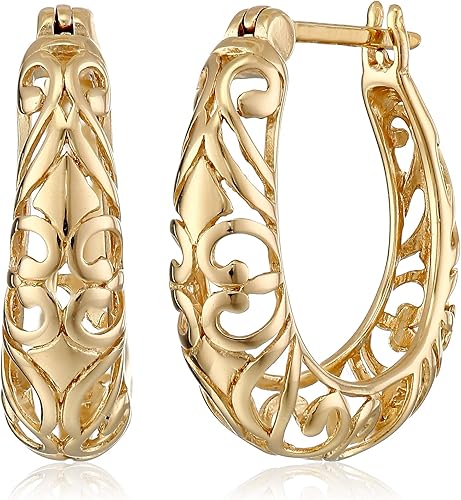 Filigree Swirl Hoop Earrings